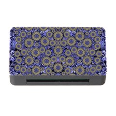 Blue Small Wonderful Floral In Mandalas Memory Card Reader With Cf by pepitasart