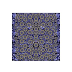 Blue Small Wonderful Floral In Mandalas Satin Bandana Scarf by pepitasart