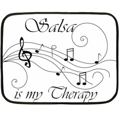 Salsa Is My Therapy Partition Double Sided Fleece Blanket (mini)  by alllovelyideas