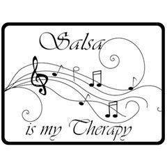 Salsa Is My Therapy Partition Fleece Blanket (large)  by alllovelyideas