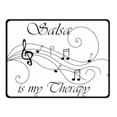 Salsa Is My Therapy Partition Double Sided Fleece Blanket (small)  by alllovelyideas