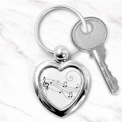 Music Partition Key Chains (heart)  by alllovelyideas