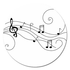 Music Partition Magnet 5  (round) by alllovelyideas