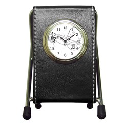 Music Partition Pen Holder Desk Clock by alllovelyideas