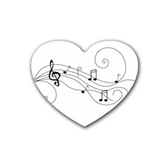 Music Partition Heart Coaster (4 Pack)  by alllovelyideas