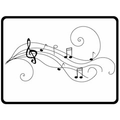 Music Partition Fleece Blanket (large)  by alllovelyideas