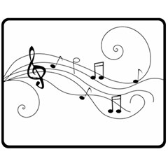 Music Partition Fleece Blanket (medium)  by alllovelyideas