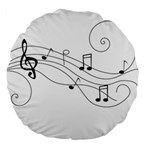 music partition Large 18  Premium Flano Round Cushions Front