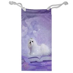 Cute Little Maltese, Soft Colors Jewelry Bag by FantasyWorld7