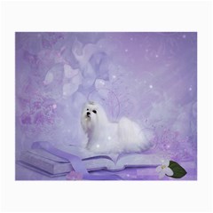 Cute Little Maltese, Soft Colors Small Glasses Cloth (2-side) by FantasyWorld7