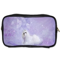 Cute Little Maltese, Soft Colors Toiletries Bag (two Sides) by FantasyWorld7