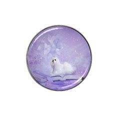 Cute Little Maltese, Soft Colors Hat Clip Ball Marker (4 Pack) by FantasyWorld7