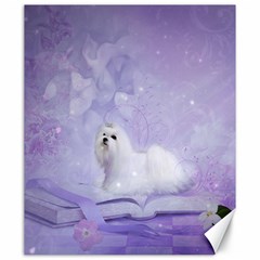 Cute Little Maltese, Soft Colors Canvas 20  X 24  by FantasyWorld7