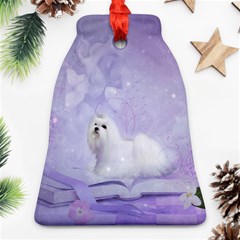 Cute Little Maltese, Soft Colors Bell Ornament (two Sides) by FantasyWorld7