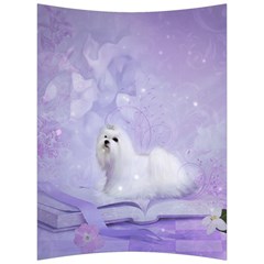 Cute Little Maltese, Soft Colors Back Support Cushion by FantasyWorld7