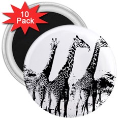 Giraffe  3  Magnets (10 Pack)  by Valentinaart