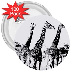 Giraffe  3  Buttons (100 Pack)  by Valentinaart