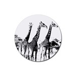 Giraffe  Rubber Coaster (Round)  Front