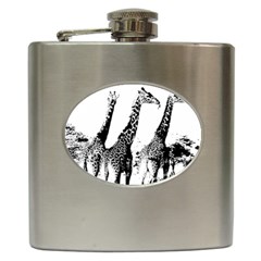 Giraffe  Hip Flask (6 Oz) by Valentinaart