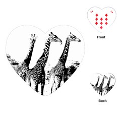 Giraffe  Playing Cards (heart) by Valentinaart