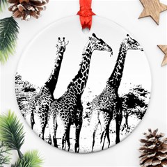 Giraffe  Round Ornament (two Sides) by Valentinaart