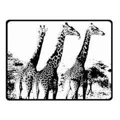 Giraffe  Double Sided Fleece Blanket (small)  by Valentinaart