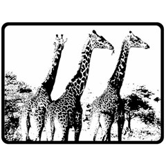 Giraffe  Double Sided Fleece Blanket (large)  by Valentinaart