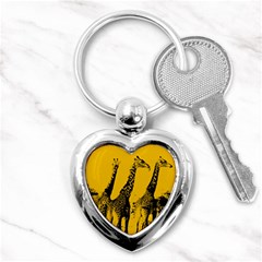 Giraffe  Key Chains (heart)  by Valentinaart