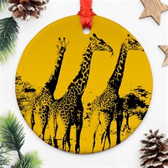 Giraffe  Round Ornament (two Sides) by Valentinaart