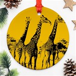 Giraffe  Round Ornament (Two Sides) Front