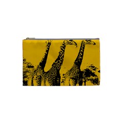 Giraffe  Cosmetic Bag (small) by Valentinaart