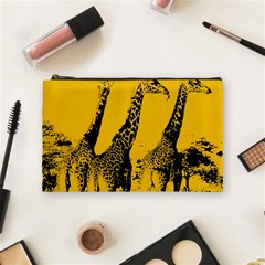 Giraffe  Cosmetic Bag (medium) by Valentinaart