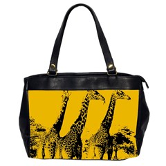 Giraffe  Oversize Office Handbag (2 Sides) by Valentinaart