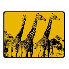 Giraffe  Double Sided Fleece Blanket (small)  by Valentinaart