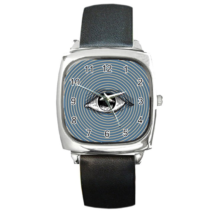 Pop Art Eye Square Metal Watch