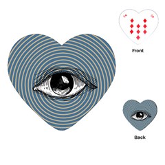 Pop Art Eye Playing Cards (heart) by Valentinaart