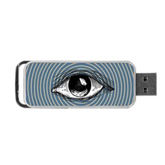 Pop Art Eye Portable Usb Flash (two Sides) by Valentinaart