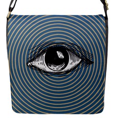 Pop Art Eye Flap Closure Messenger Bag (s)