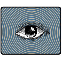 Pop Art Eye Double Sided Fleece Blanket (medium)  by Valentinaart