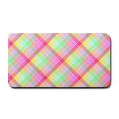 Pastel Rainbow Tablecloth Diagonal Check Medium Bar Mats by PodArtist