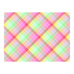 Pastel Rainbow Tablecloth Diagonal Check Double Sided Flano Blanket (Mini)  35 x27  Blanket Front