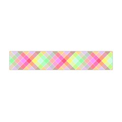 Pastel Rainbow Tablecloth Diagonal Check Flano Scarf (mini) by PodArtist