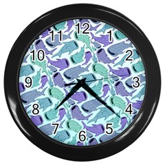 Whale Sharks Wall Clock (black) by mbendigo