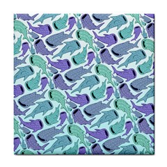 Whale Sharks Tile Coasters by mbendigo