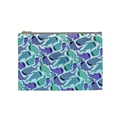 Whale Sharks Cosmetic Bag (medium) by mbendigo