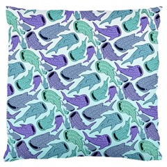 Whale Sharks Large Cushion Case (two Sides) by mbendigo