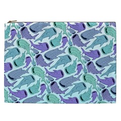 Whale Sharks Cosmetic Bag (xxl) by mbendigo