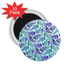 Whale Sharks 2 25  Magnets (10 Pack)  by mbendigo