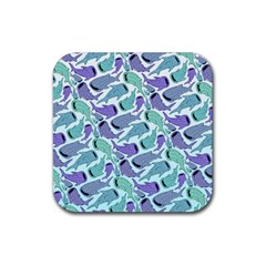 Whale Sharks Rubber Coaster (square)  by mbendigo