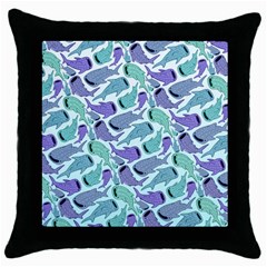 Whale Sharks Throw Pillow Case (black) by mbendigo